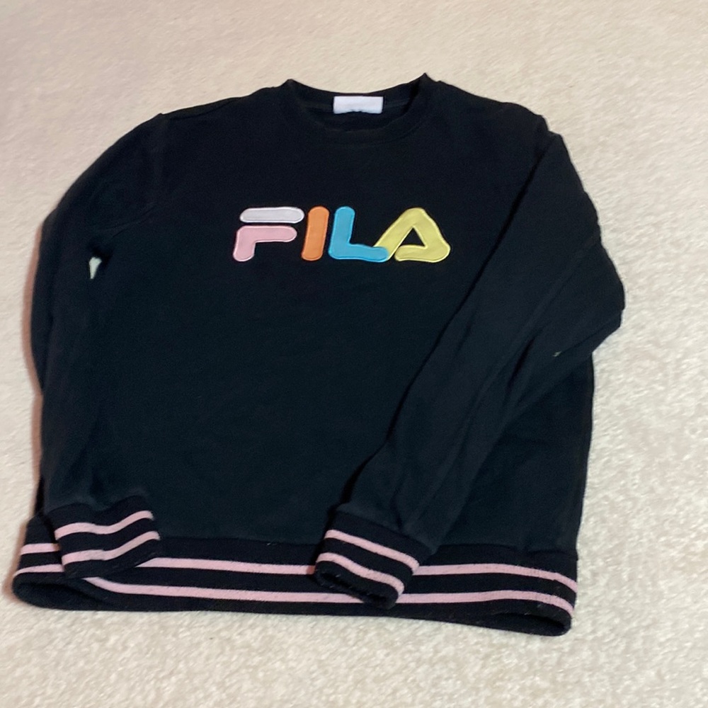 FILA sweater black and pink